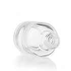 20ml 30ml 50ml Cosmetic Skincare Glass Serum Bottle With Texture Bamboo Collar Cap Glass Dropper Bottle