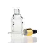 Clear 35ml Luxury Glass Dropper Bottles Cosmetic Packaging For Serum