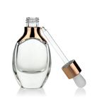 Luxury Empty 30ml Clear Dropper Bottles Logo Print Cosmetic Packaging