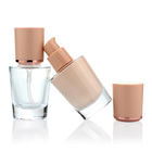 Square 30ml Liquid Foundation Bottles Cosmetic Glass Containers