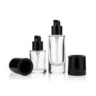 Cosmetic 30ml Liquid Foundation Bottles Custom Round Shape Clear With Pump