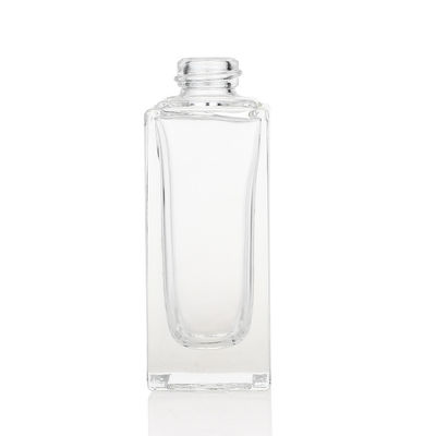 Clear Frosted Liquid Foundation Bottles 30ml Logo Print Square Shaped