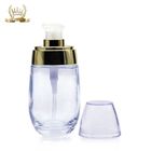 Luxury 60ml Glass Foundation Bottle Pump Sprayer For Skin Care Cream