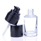 Empty 30ml Cosmetic Container Makeup Liquid Foundation Glass Bottle With Black Pump F037