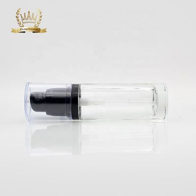 Luxury Round 30ml Cosmetics Packaging Glass Liquid Foundation Bottle With Beauty Pump