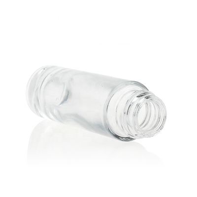 High End 30ml Clear Empty Glass Bottle Pump Cap for Liquid