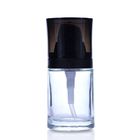 1oz Frosted Glass Foundation Bottle With Pump Straight Round Shape
