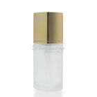 Frosted Foundation Glass Bottle/ 30ml Cosmetic Liquid Foundation Bottle With Gold Pump