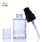 Empty Clear Black Pump Lotion Bottle Liquid Foundation Packaging Glass Bottle F034
