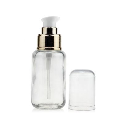 Custom MSDS Foundation Glass Bottle Empty 50ml Clear Glass Bottles