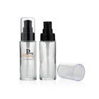 Empty 15ml 30ml Airless Foundation Bottle Clear Frosted With Pump