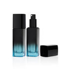 Liquid Foundation 30ml 60ml Cosmetic Packaging Set Black Frosted With Pump