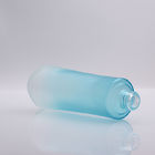 Painting Blue Empty 100ml Frosted Glass Bottle With Screw Cap Pump For Lotion