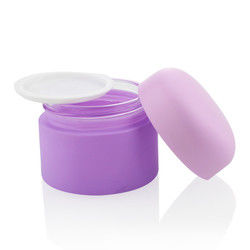 Manufacturer Custom Cream Packaging Glass 30ml Purple Cream Glass Jar For Cosmetic