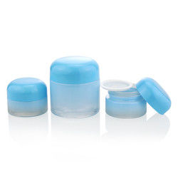 Manufacturer Custom Cream Packaging Glass 30ml Purple Cream Glass Jar For Cosmetic
