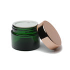 20g 30g Green Glass Cosmetic Jars Straight Round With Screw Cap