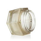 Luxury 30g Cosmetic Jar Packaging Skincare Hexagonal Glass Jars
