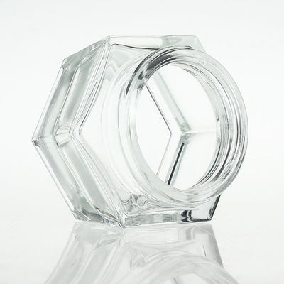 Transparent 30g Glass Bottle Jar With Acrylic Cap for skincare