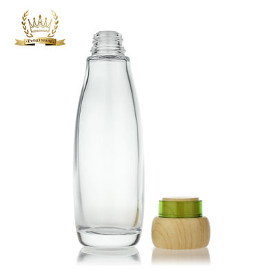 Bamboo Lid 20ml-120ml Cosmetic Bottle Packaging For Skin Care Products