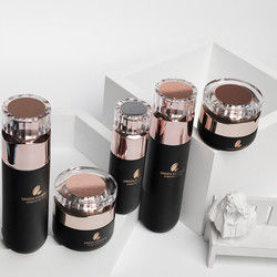Black 40ml-120ml Cosmetic Packaging Set For Skin Care Cream Lotion