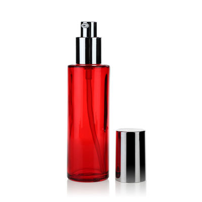 Red Luxury 30ml-120ml Cosmetic Packaging Set Pump Sprayer Screw Cap Sealing