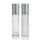 Clear Frosted OEM Glass Roll On Bottles 10ml For Oil With Silver Cover
