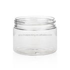 Clear 150ml 5oz Plastic Packaging Jars Round Shape With White Black Lid