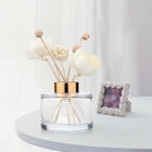 Decorative 200ml Diffuser Glass Bottle Round Clear With Cap