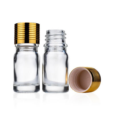 Gold Dropper 5ml Oil Dropper Glass Bottle Transparent For Personal Care