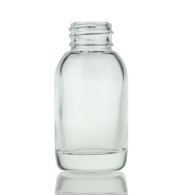 Empty Clear Serum Dropper Bottles Round 50ml Frosted Glass Serum Bottle