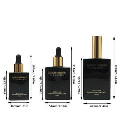 30ml 50ml 100ml Serum Glass Essential Oil Dropper Bottle pump Cosmetic packaging