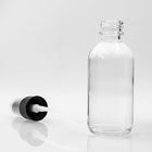Liquid 120ml Clear Boston Glass Bottles With Pump Spray