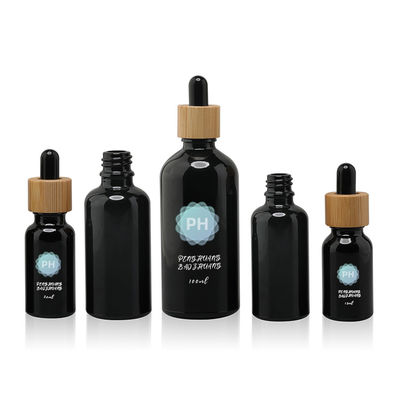 Round 5ml Bamboo Black Essential Oil Dropper Bottle