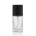Clear Empty Square Glass Bottle For Liquid Foundation custom logo printing