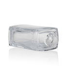 Clear Empty Square Glass Bottle For Liquid Foundation custom logo printing