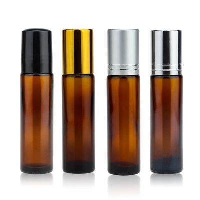 10ml Perfume Glass Roll On Bottles With Cap amber color