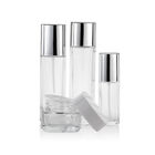 Square 50g Lotion Bottle Cosmetic Packaging Set With Silver Cap