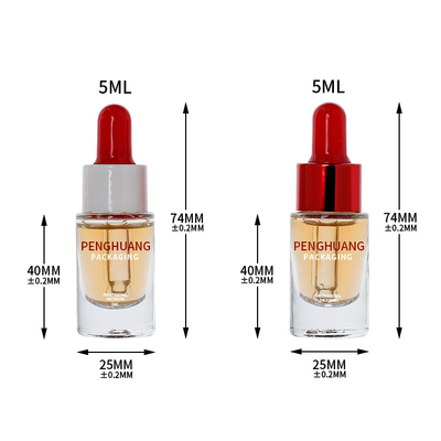 Wholesale 5ml  round essential oil bottle dropper cosmetic glass bottle skin care
