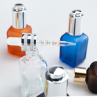 Flat Shoulder Glass Serum Dropper Bottle Eye Essential Oil Customized 50ml