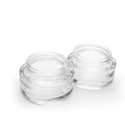 Black White Round Face Cream Jar Clear Glass Cream Jar Cosmetic Packaging 50g 30g