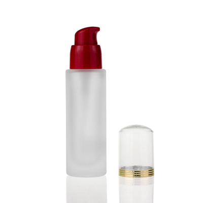 Liquid Foundation Bottle Frosted With Black Pump