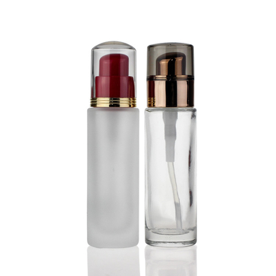 Liquid Foundation Bottle Frosted With Black Pump