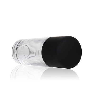 Black Cap Liquid Foundation Glass Bottle Transparent 30ml