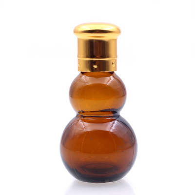 Glass Essential Oil Bottle Amber color Cucurbit Shaped