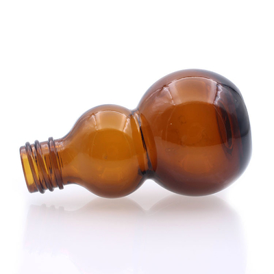 Glass Essential Oil Bottle Amber color Cucurbit Shaped