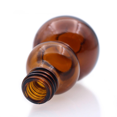 Glass Essential Oil Bottle Amber color Cucurbit Shaped