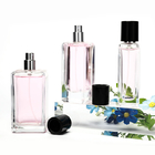 Refillable Empty Spray Perfume Glass Bottle 30ml 50ml 100ml Square With Atomi