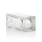 Clear Logo Print Foundation Glass Bottle Square Shaped 30ml With Lotion Pump