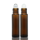 Perfume Serum Packaging Amber Glass Essential Oil Bottle 8ml With Roller Ball Cap