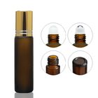 Perfume Serum Packaging Amber Glass Essential Oil Bottle 8ml With Roller Ball Cap